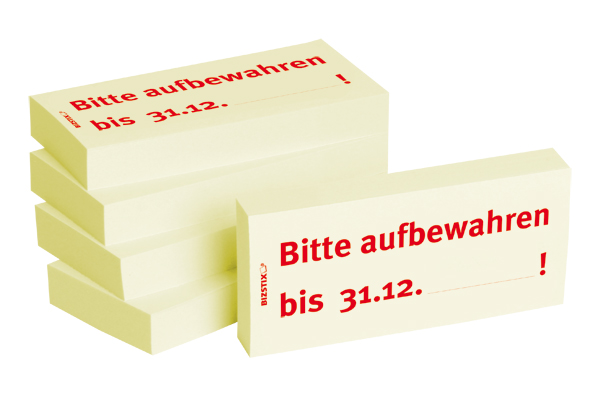 BIZSTIX® Business Haftnotizen "Bitte aufbewahren bis"