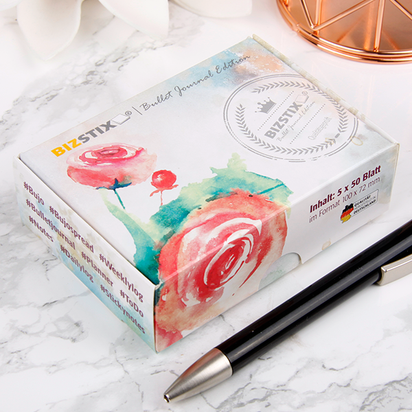 BIZSTIX® Bullet Journal Haftnotizen Floral-Edition