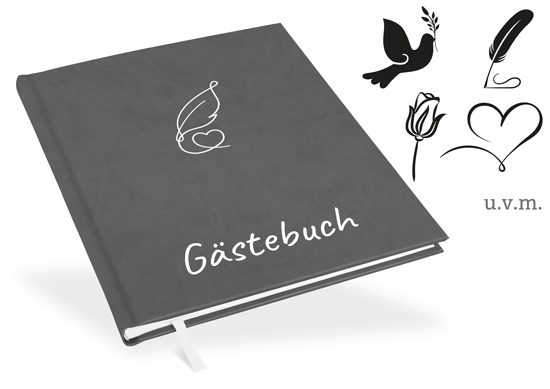 Gästebuch Grau