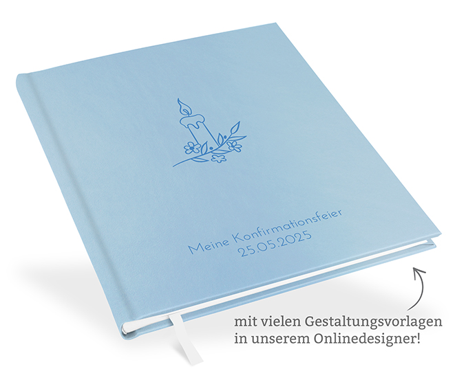 Gästebuch Konfirmation Hellblau