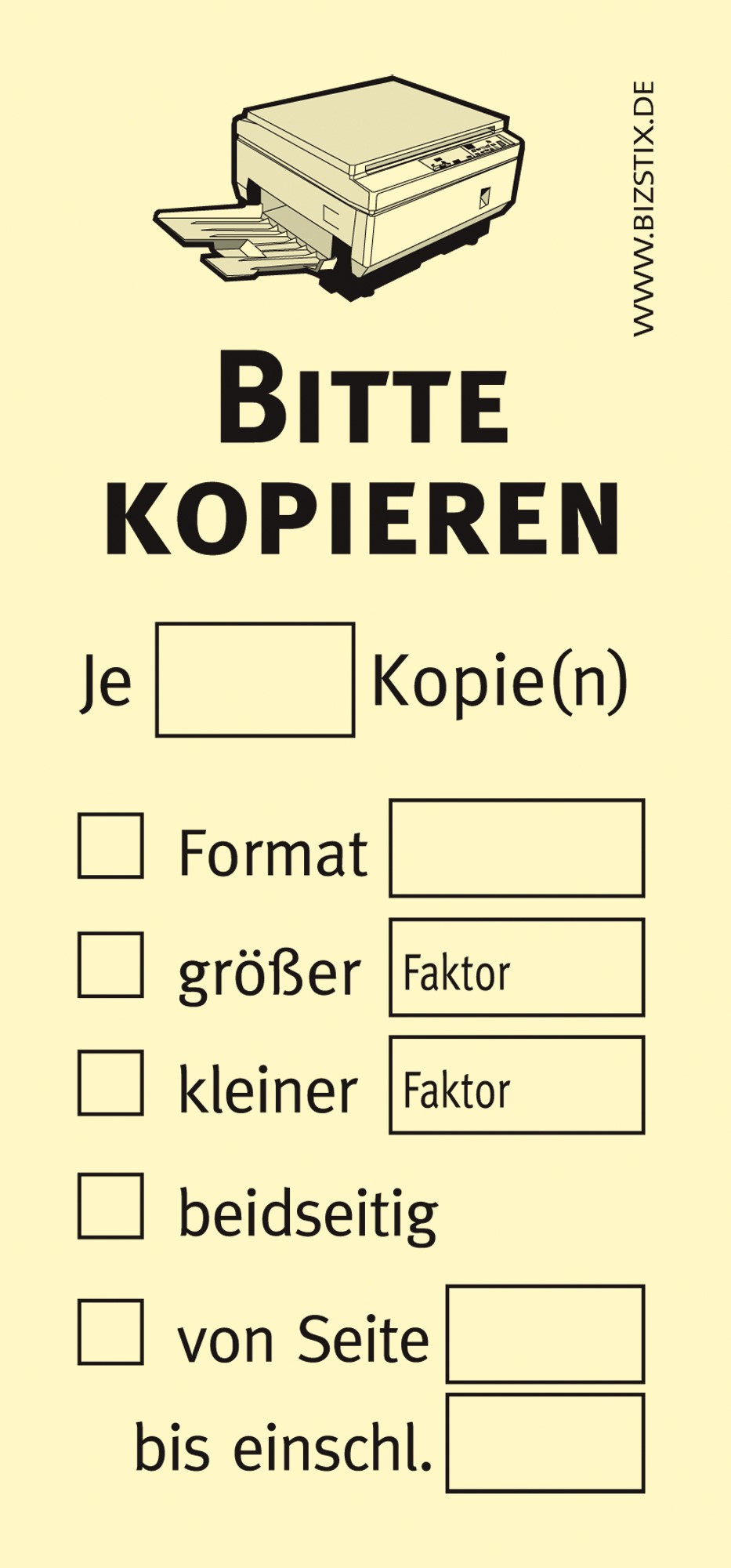 BIZSTIX® Business Haftnotizen "Bitte kopieren"