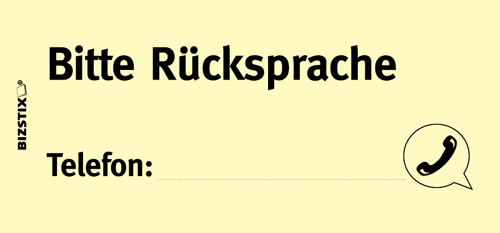 BIZSTIX® Business Haftnotizen "Bitte Rücksprache"