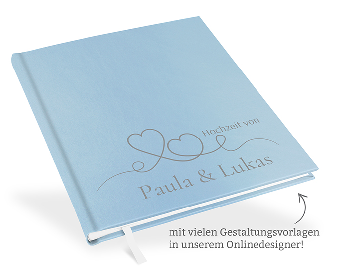 Gästebuch Hochzeit Hellblau