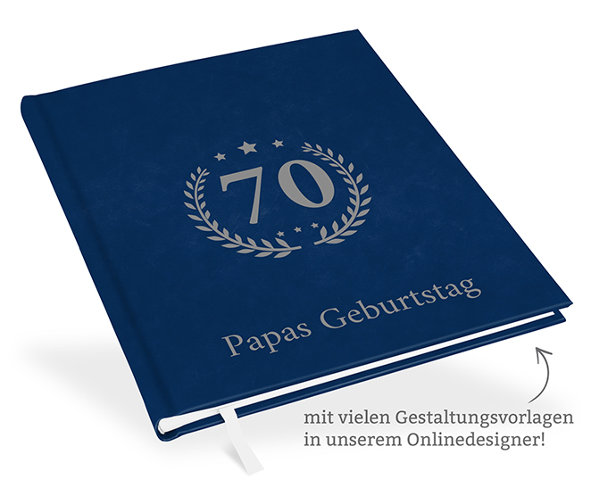 Gästebuch Geburtstag Royalblau